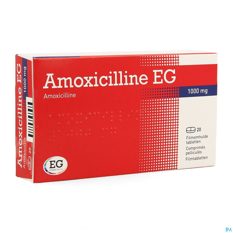 Amoxicilline eg comp 20x1000mg