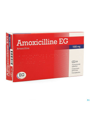 Amoxicilline eg comp 20x1000mg