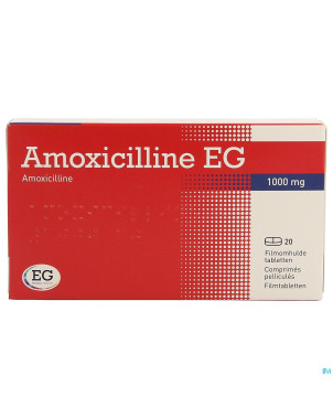 Amoxicilline eg comp 20x1000mg
