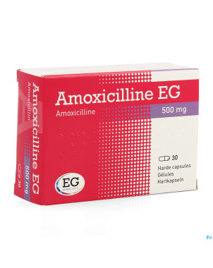 Amoxicilline eg caps 30 x 500 mg