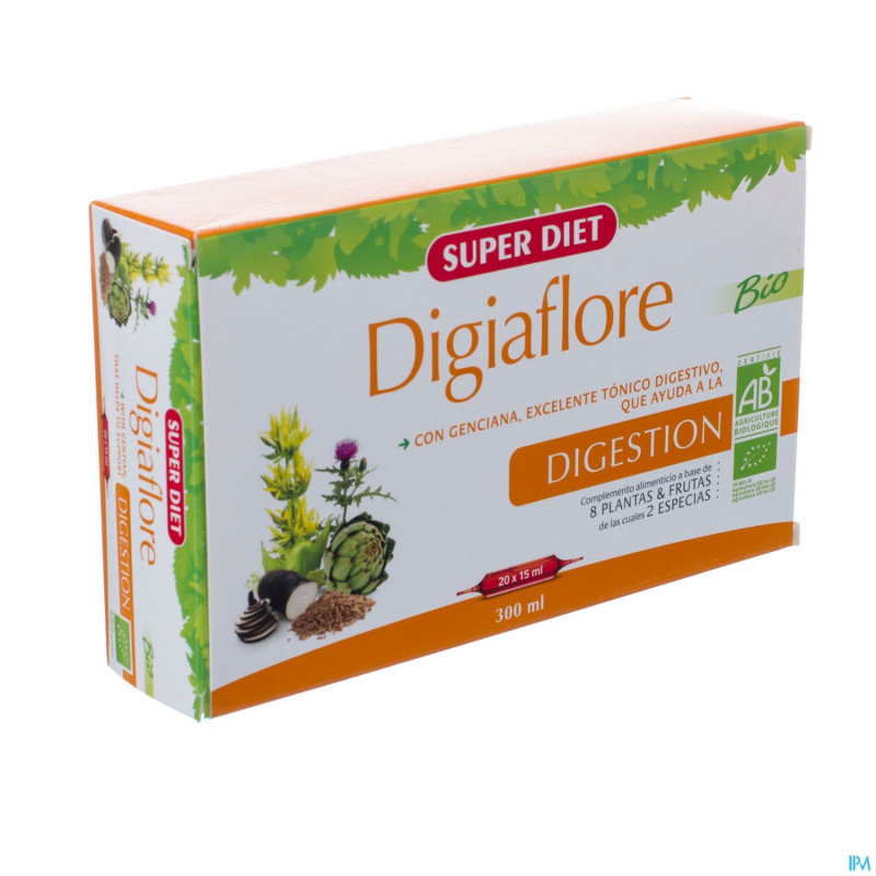 Superdiet digiaflore bio    amp 20x15ml