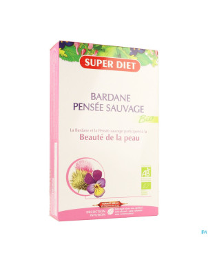 Superdiet bardane-pensee sauvage bio  amp 20x15ml