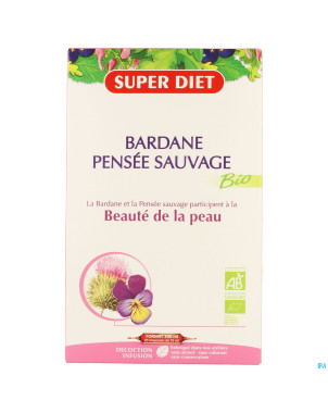 Superdiet bardane-pensee sauvage bio  amp 20x15ml