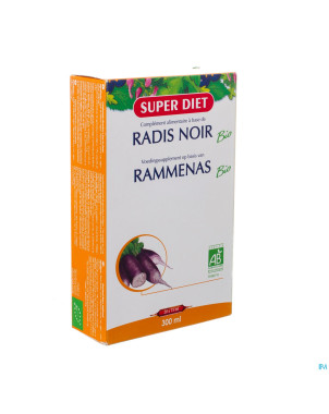 Superdiet radis noir bio pur jus    amp 20x15ml
