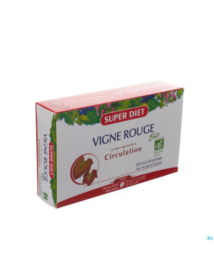 Superdiet vigne rouge bio circulation amp 20x15ml