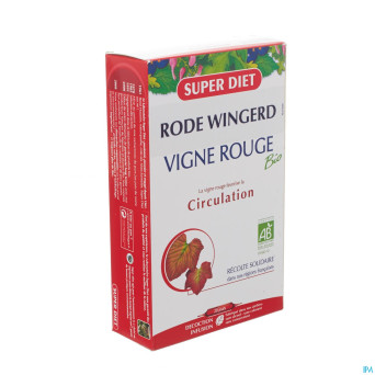 Superdiet vigne rouge bio circulation amp 20x15ml