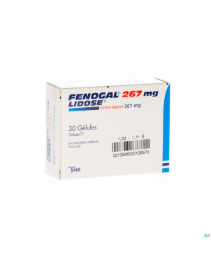 Fenogal lidose caps 30 x 267 mg