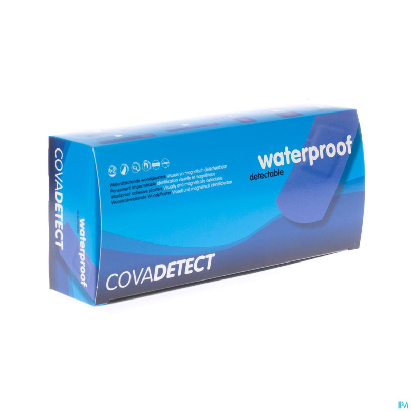 Cova pans bleu detectable  38x38mm wtp  100  3838w