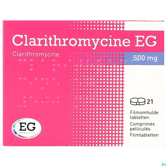 Clarithromycine eg comp 21x500mg