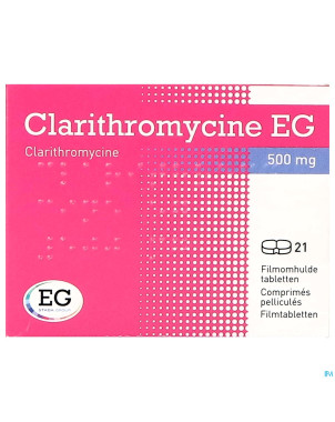Clarithromycine eg comp 21x500mg