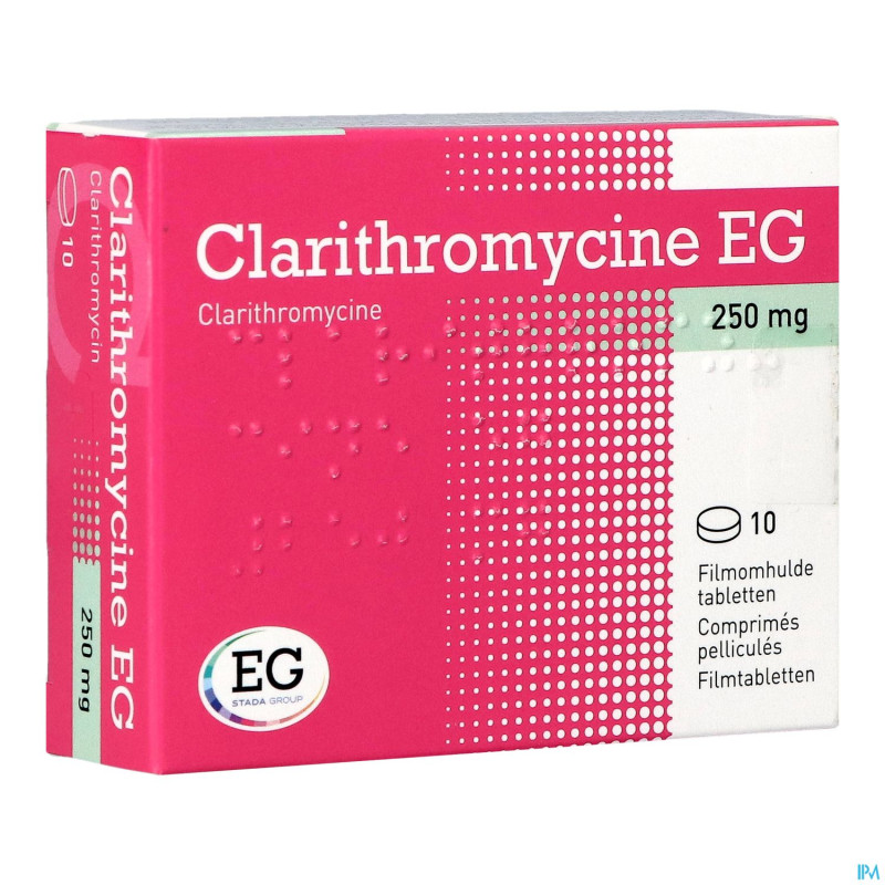 Clarithromycine eg comp 10x250mg
