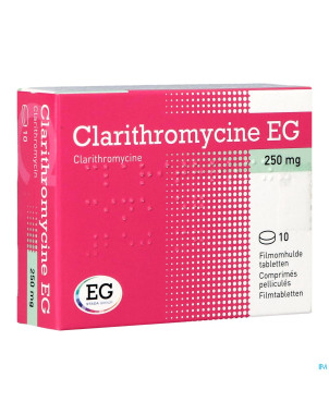 Clarithromycine eg comp 10x250mg