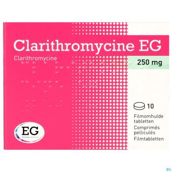 Clarithromycine eg comp 10x250mg