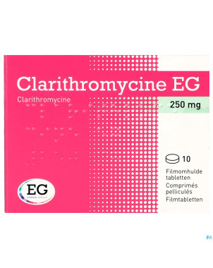 Clarithromycine eg comp 10x250mg