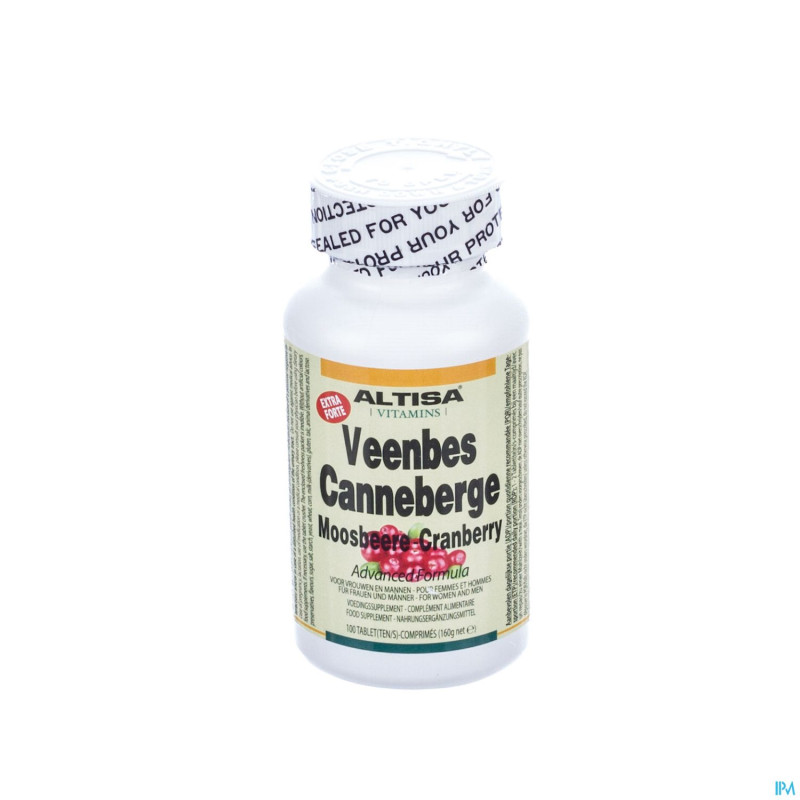 Altisa canneberge conc. 700mg+acidoph. v-caps 100