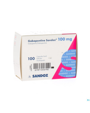 Gabapentine 100 mg sandoz caps 100 x 100 mg