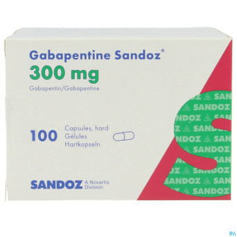 Gabapentine 300 mg sandoz caps 100 x 300 mg