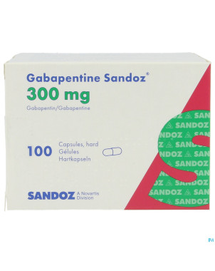Gabapentine 300 mg sandoz caps 100 x 300 mg