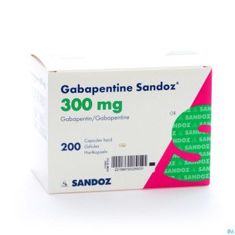 Gabapentine 300 mg sandoz caps 200 x 300 mg