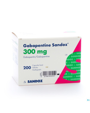 Gabapentine 300 mg sandoz caps 200 x 300 mg