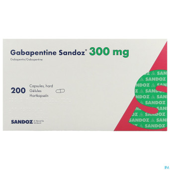 Gabapentine 300 mg sandoz caps 200 x 300 mg