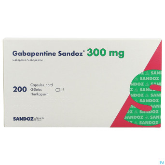 Gabapentine 300 mg sandoz caps 200 x 300 mg