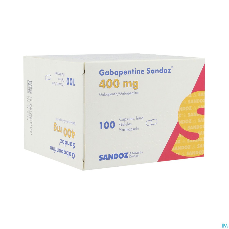 Gabapentine 400 mg sandoz caps 100 x 400 mg