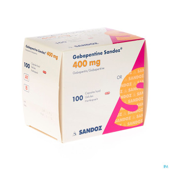 Gabapentine 400 mg sandoz caps 100 x 400 mg