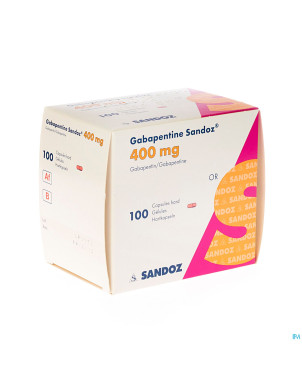 Gabapentine 400 mg sandoz caps 100 x 400 mg