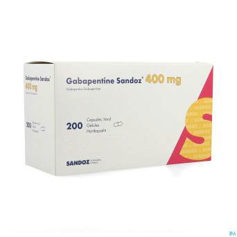 Gabapentine 400 mg sandoz caps 200 x 400 mg