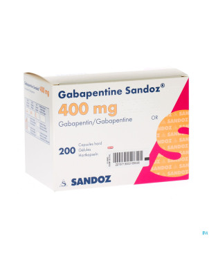 Gabapentine 400 mg sandoz caps 200 x 400 mg