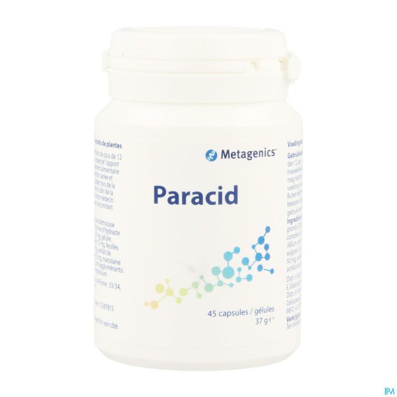 Paracid    caps  45 3834  metagenics