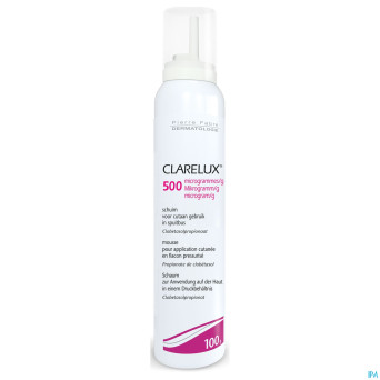 Clarelux 500 mcg/g mousse flacon 100g