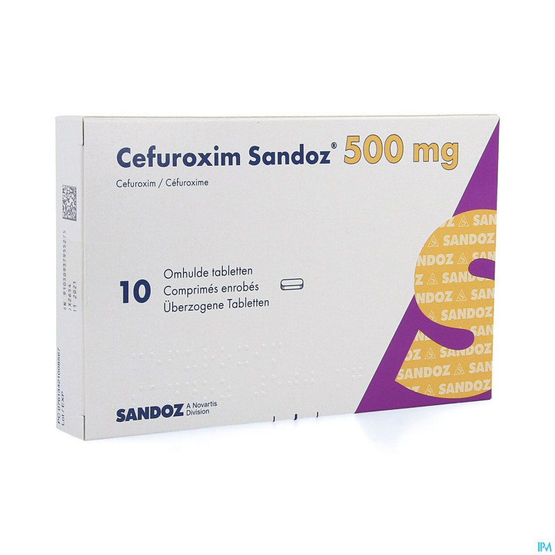 Cefuroxime sandoz 500 mg comp 10