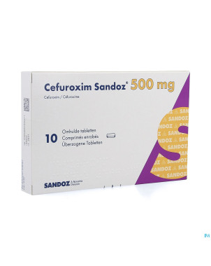 Cefuroxime sandoz 500 mg comp 10