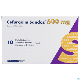 Cefuroxime sandoz 500 mg comp 10