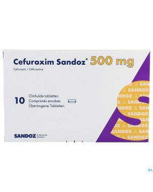 Cefuroxime sandoz 500 mg comp 10