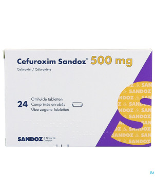 Cefuroxime sandoz 500 mg comp 24