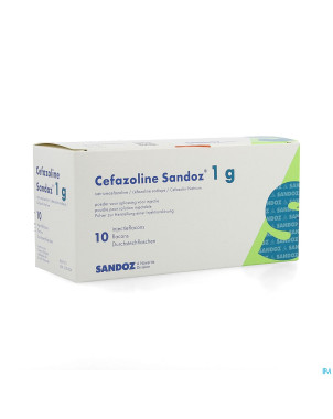 Cefazoline sandoz 1g pulv sol inj 10 fl x 1 g