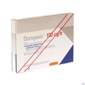 Durogesic pl emp 10x100mcg/heure/uur