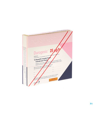 Durogesic pl emp 10x 25mcg/heure/uur