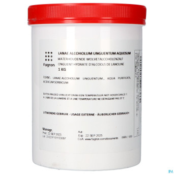 Onguent hydrate alcools de lanoline    1kg fag