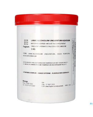 Onguent hydrate alcools de lanoline    1kg fag