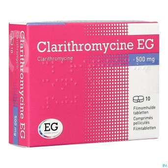 Clarithromycine eg comp 10x500mg
