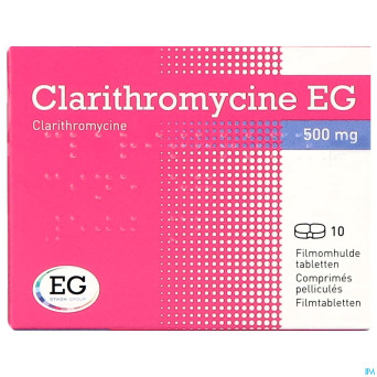 Clarithromycine eg comp 10x500mg