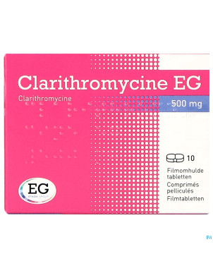 Clarithromycine eg comp 10x500mg