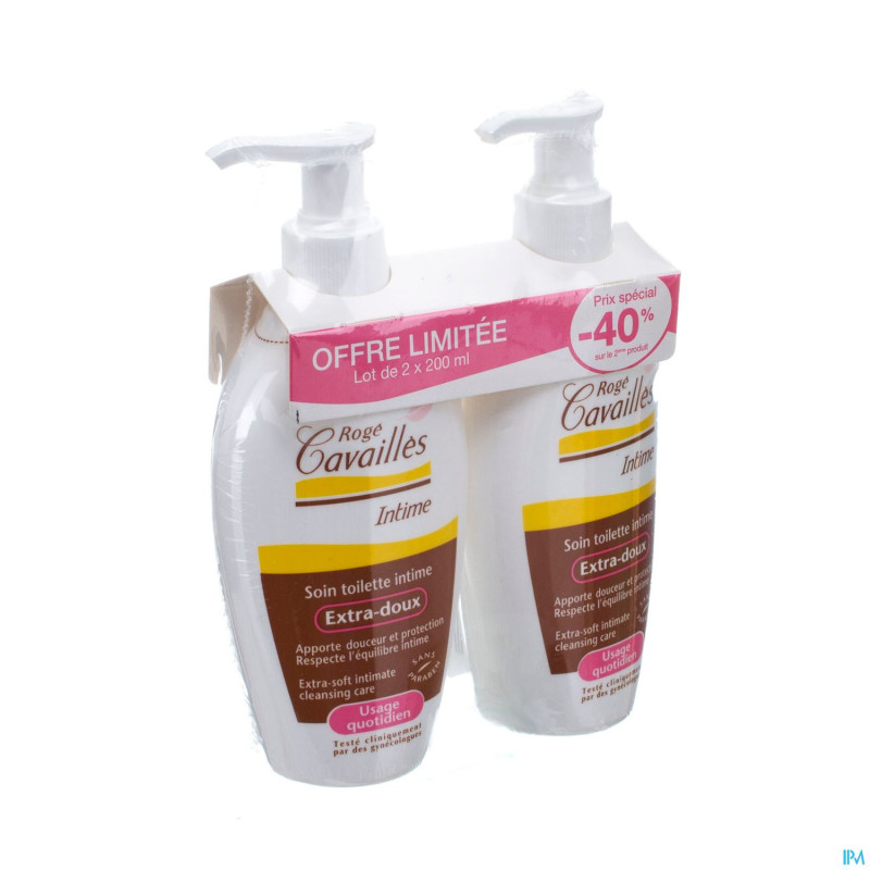 Roge cavailles gel doux toil.int. classiq. 2x200ml