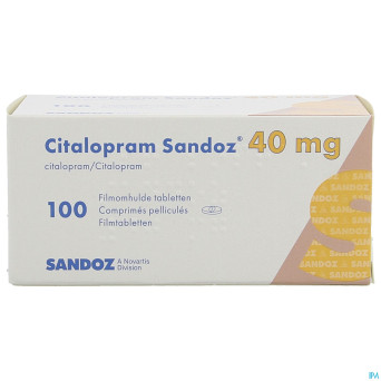 Citalopram sandoz comp 100 x 40 mg