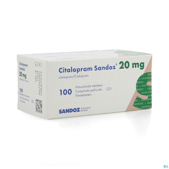 Citalopram sandoz comp 100 x 20 mg