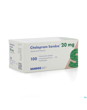 Citalopram sandoz comp 100 x 20 mg